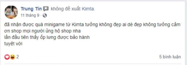 Kimta Shop rất được khách hàng tin tưởng và ủng hộ. 